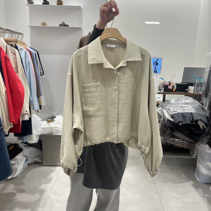 ANN MARGRET韓國代購女裝新款時尚襯衫蕾絲衫紐扣GRETA.Y襯衫/蕾絲衫