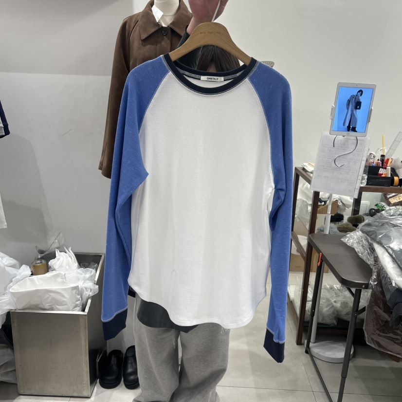 ANN MARGRET韓國直郵女士新款時尚長袖T恤GRETA.Y長袖T恤