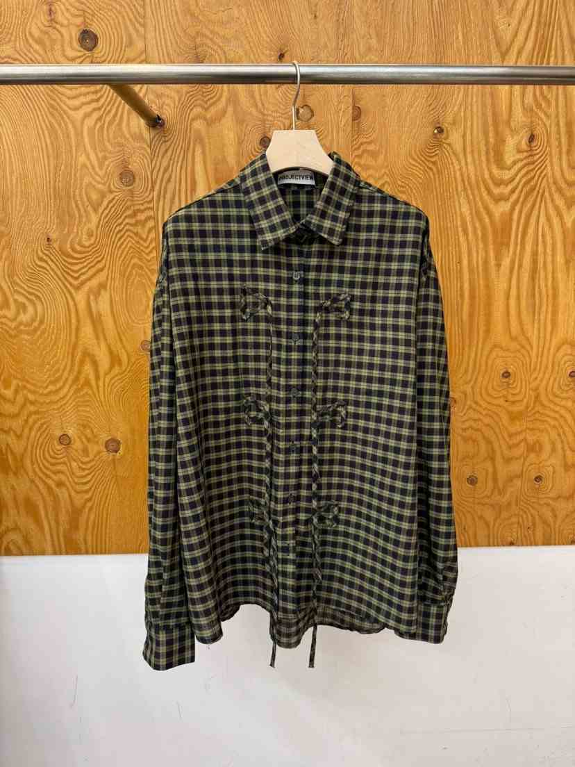 PROJECTVIEW東大門直郵女士新款推薦熱賣休閑襯衫蕾絲衫格子PROJECTVIEW襯衫/蕾絲衫