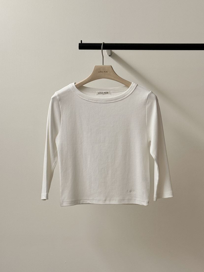 LONG PEAK東大門實拍女裝新款人氣時尚推薦26春夏長袖T恤船領LONG PEAK長袖T恤