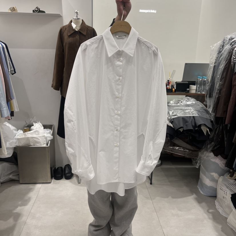 ANN MARGRET東大門實拍女裝新款人氣襯衫蕾絲衫開衩GRETA.Y襯衫/蕾絲衫