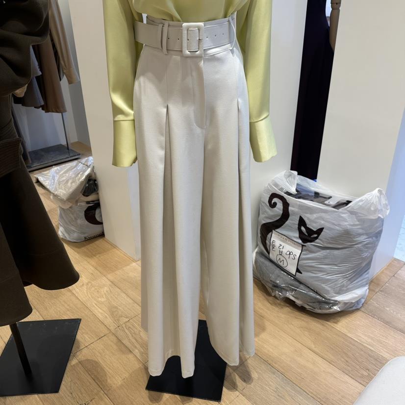 VAN NZILL韓國代購女士新款熱賣職業休閑26春夏休閑褲含腰帶VAN NZILL休閑褲