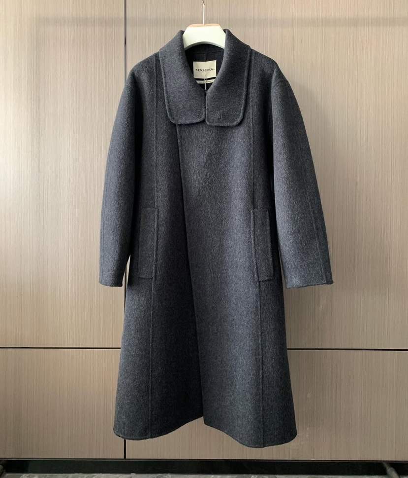 SIGNIGT東大門直郵女士新品時尚推薦人氣中長款大衣含腰帶SIGNIGT中長款大衣