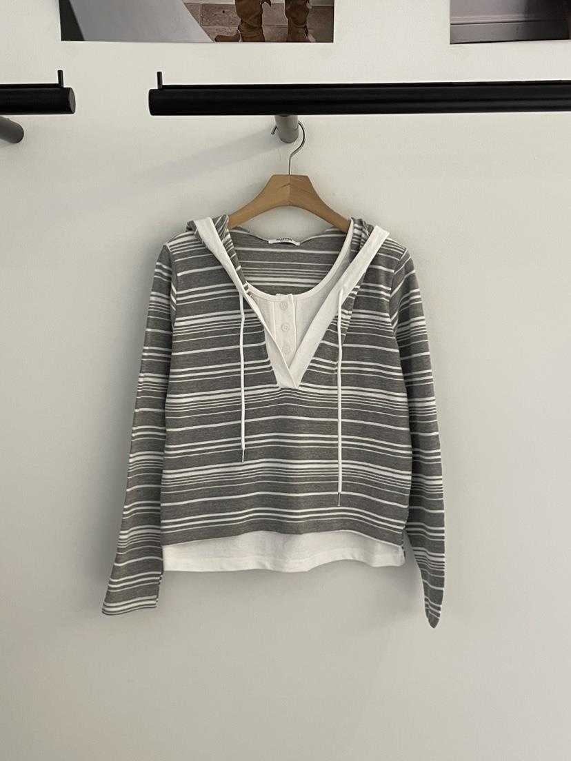 BUTTER-P東大門實拍女士新款時尚職業熱賣長袖T恤連帽衫BUTTER-P長袖T恤