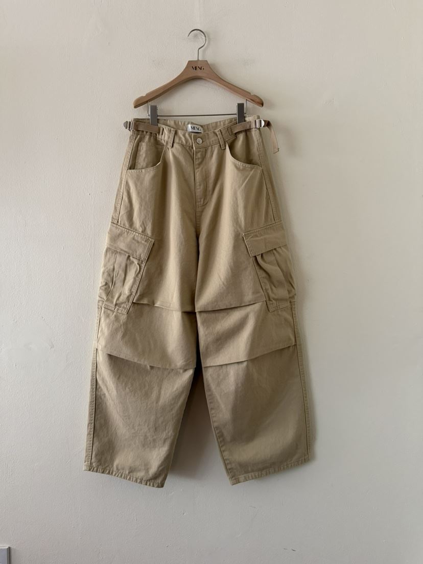 MENG東大門實拍女士新品真品時尚人氣休閑休閑褲工裝褲腰帶MENG休閑褲