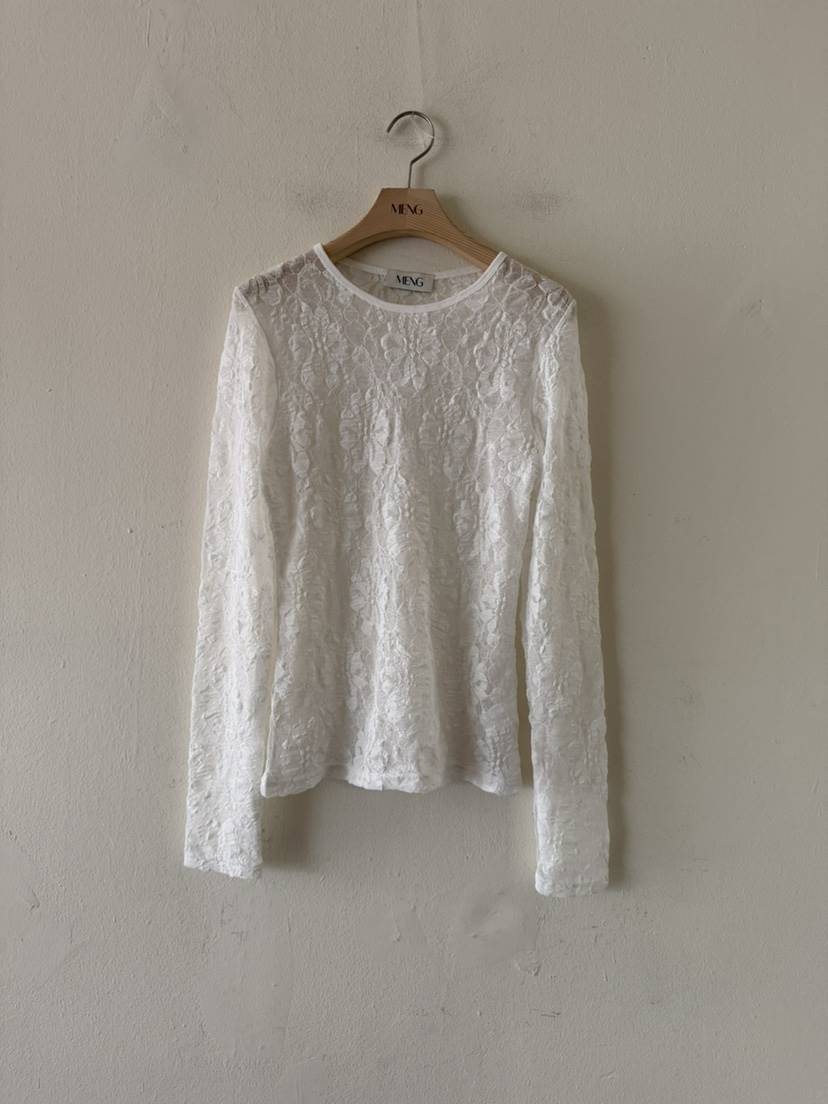 MENG韓國直郵女士新品26春夏推薦真品熱賣時尚襯衫蕾絲衫MENG襯衫/蕾絲衫
