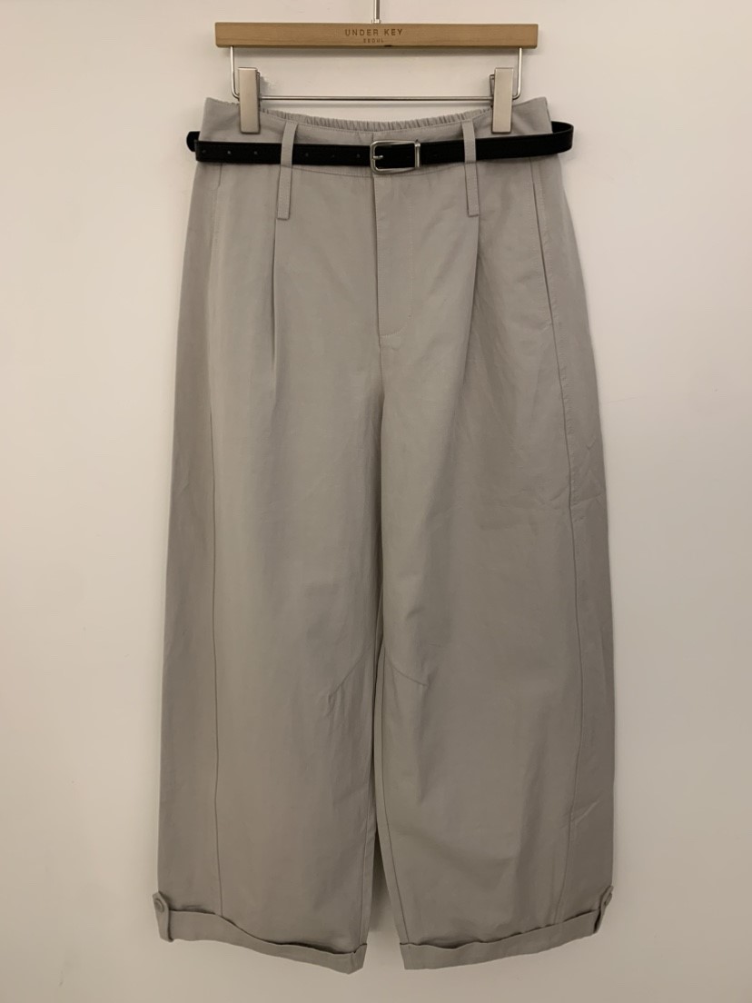 UNDER KEY韓國直郵女士新品熱賣26春夏人氣休閑褲含腰帶UNDER KEY休閑褲