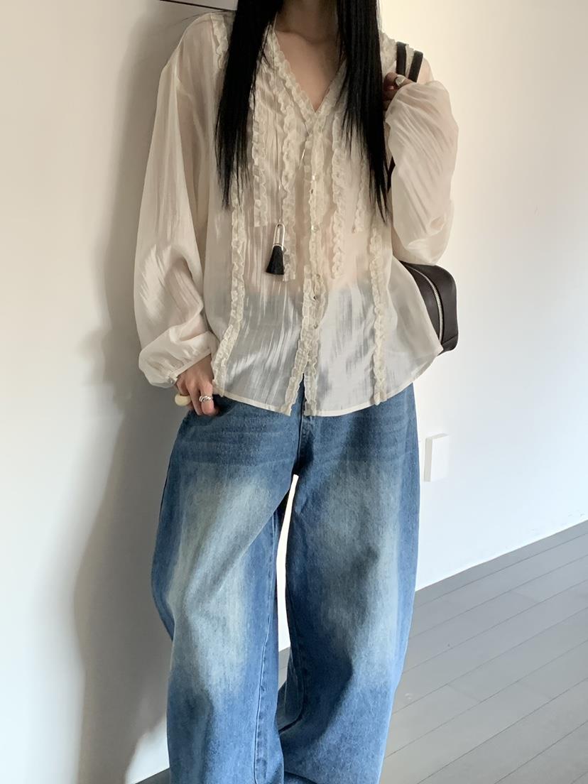 RIVER RAIN東大門直郵女士新款熱賣推薦真品人氣襯衫蕾絲衫RIVER RAIN襯衫/蕾絲衫