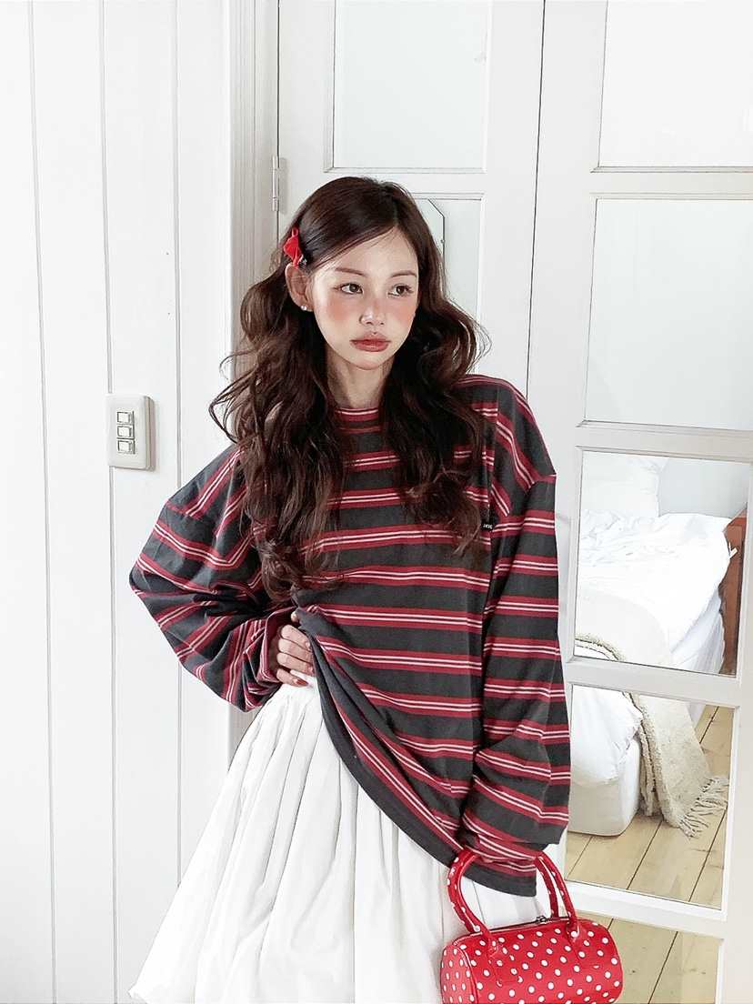 JKICHI韓國代購女士新品人氣26春夏熱賣休閑時尚推薦長袖T恤JKICHI長袖T恤