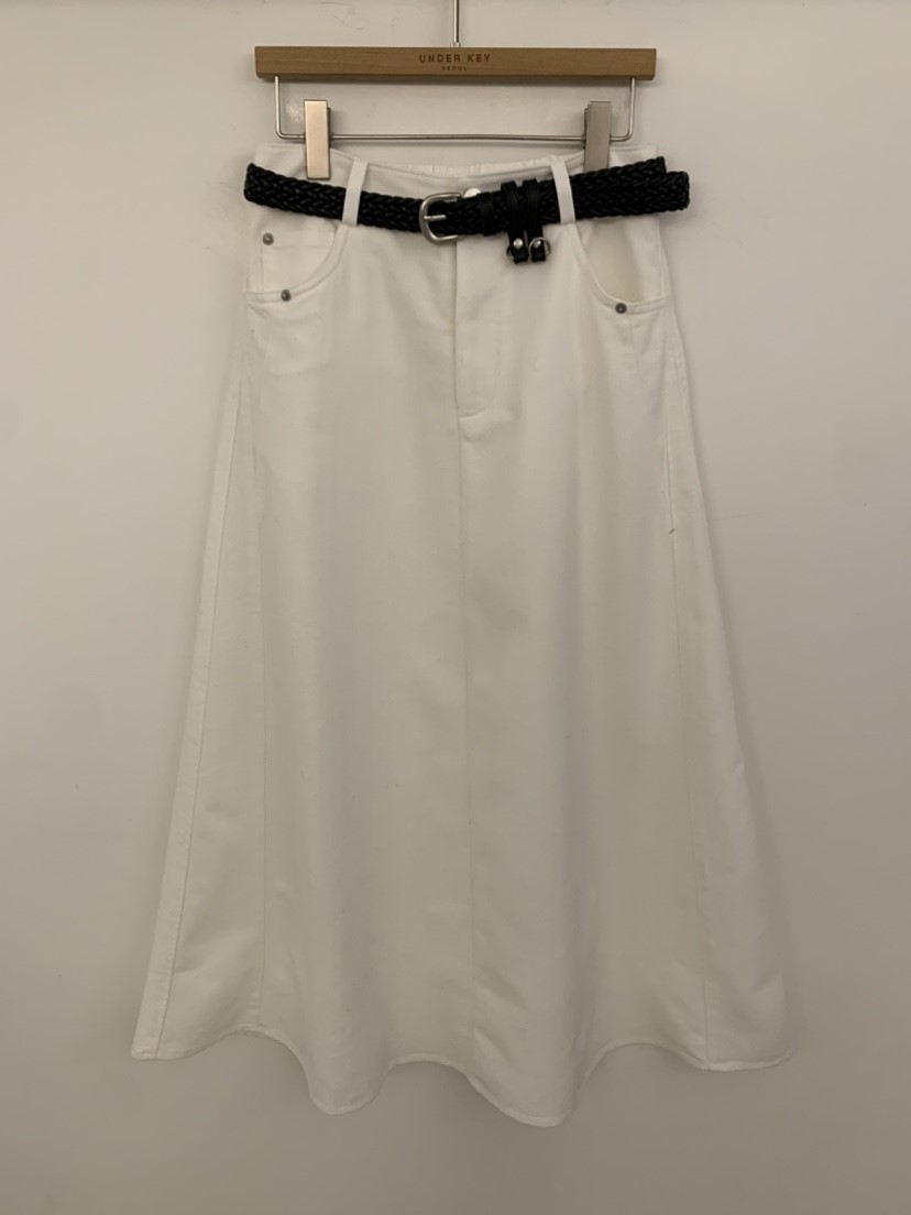UNDER KEY東大門代購女裝新款真品人氣推薦休閑長裙含腰帶UNDER KEY長裙