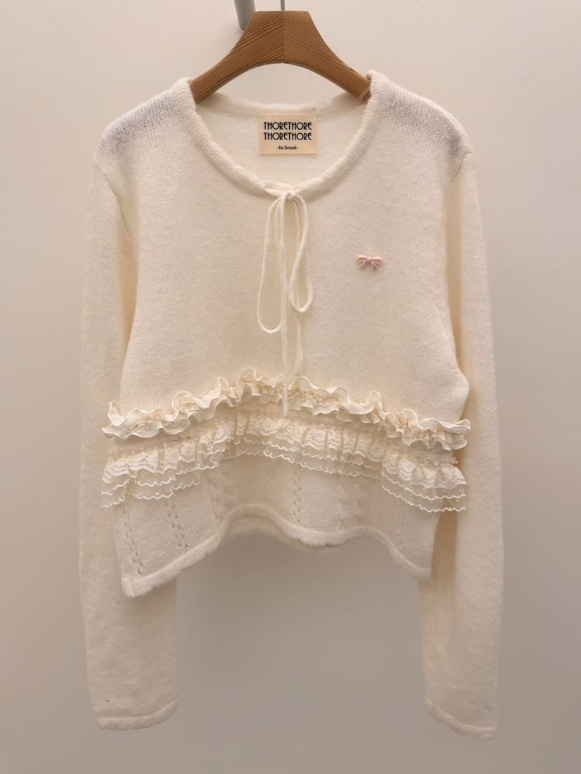 THORE韓國直郵女裝新款26春夏真品人氣熱賣職業休閑針織衫THORE針織衫