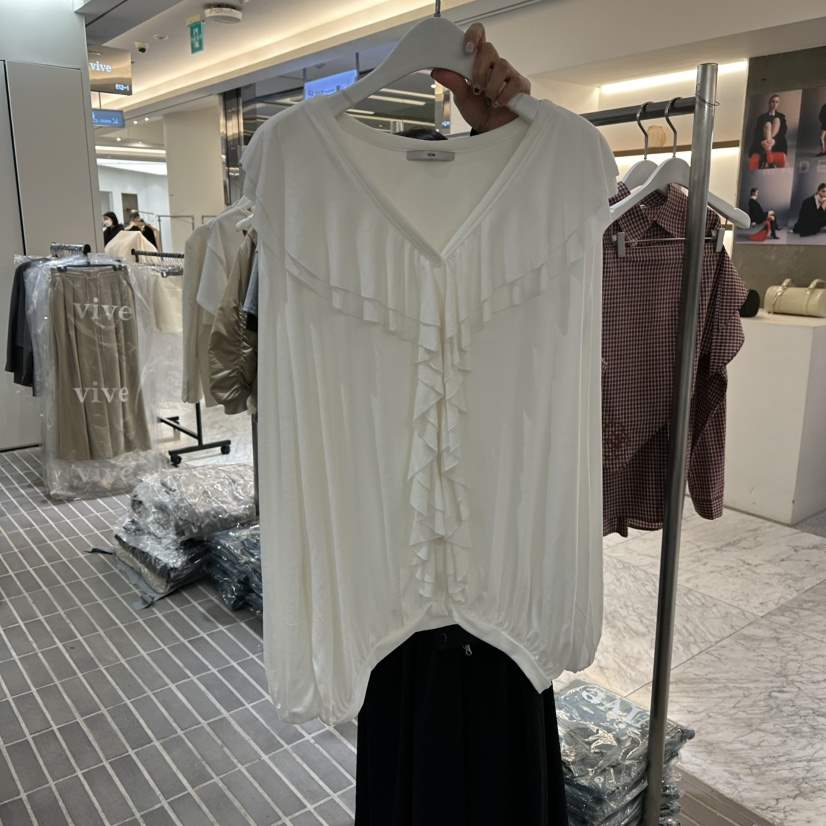 VIVE東大門代購女裝新款職業時尚26春夏推薦休閑襯衫蕾絲衫VIVE襯衫/蕾絲衫