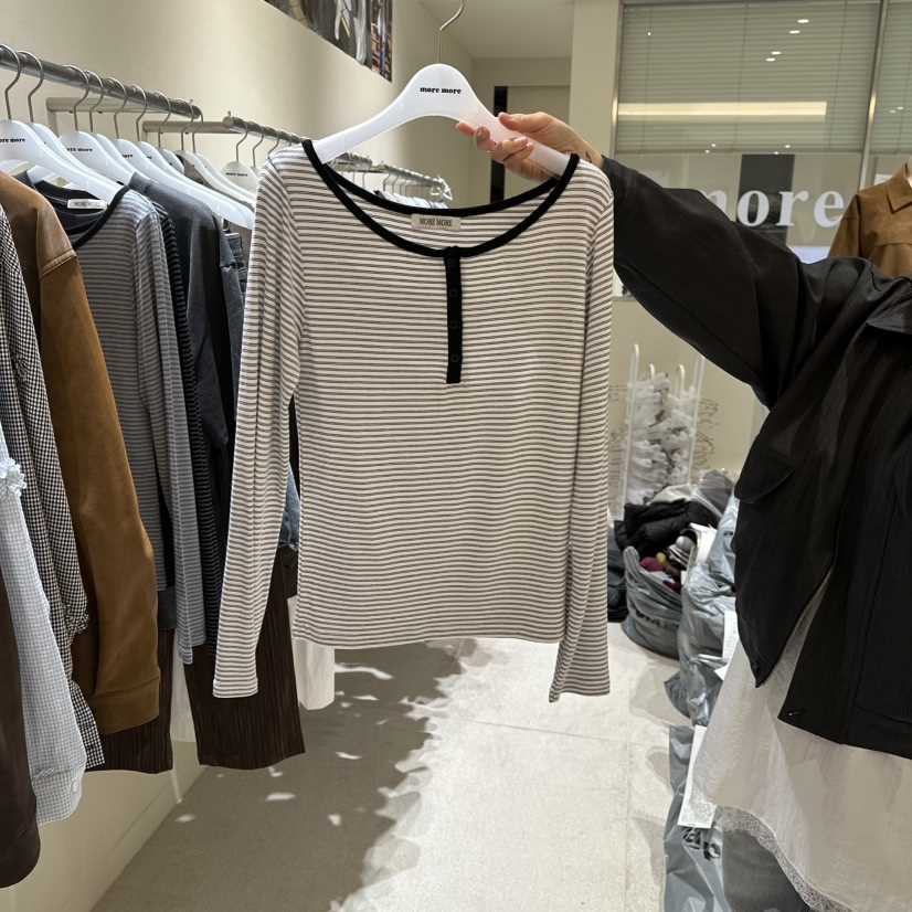 MOREMORE東大門實拍女裝新品真品職業熱賣時尚26春夏長袖T恤more more長袖T恤