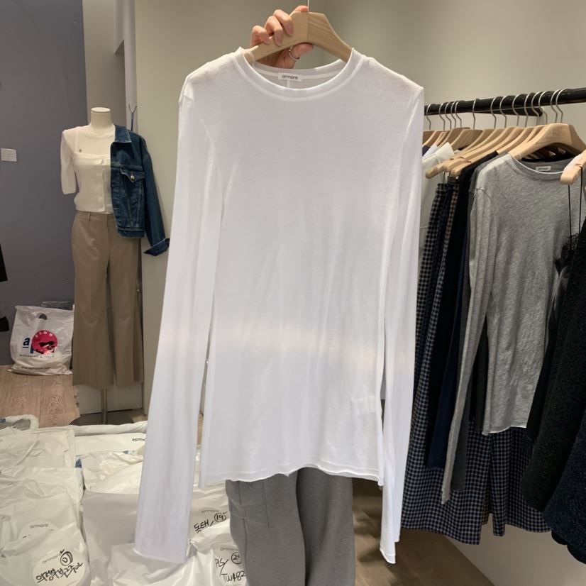 ORMORE東大門實拍女裝新品26春夏真品休閑人氣時尚長袖T恤ORMORE長袖T恤