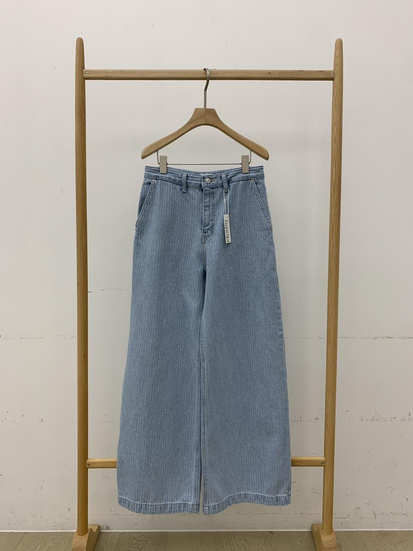 B_GARDER東大門直郵女裝新款26春夏真品時尚人氣牛仔褲條紋B.GARDER牛仔褲