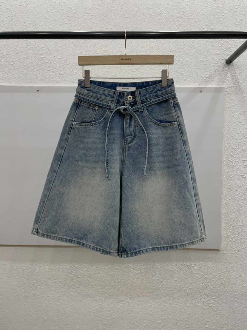 EGGPLANT東大門直郵女士新品熱賣職業真品時尚短褲含腰繩EGGPLANT短褲