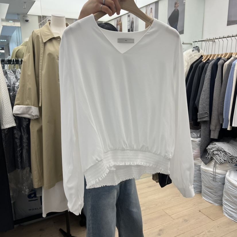 MOI-A韓國直郵女裝新品人氣熱賣職業休閑時尚襯衫蕾絲衫MOI-A襯衫/蕾絲衫