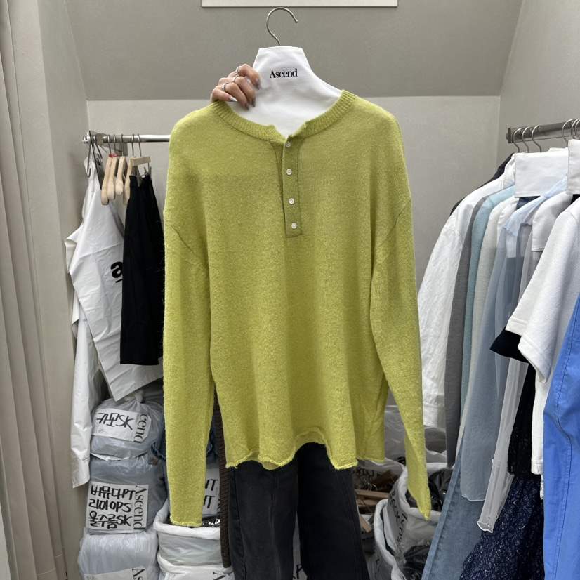 ASCEND東大門代購女裝新款人氣26春夏熱賣時尚針織衫紐扣ASCEND針織衫