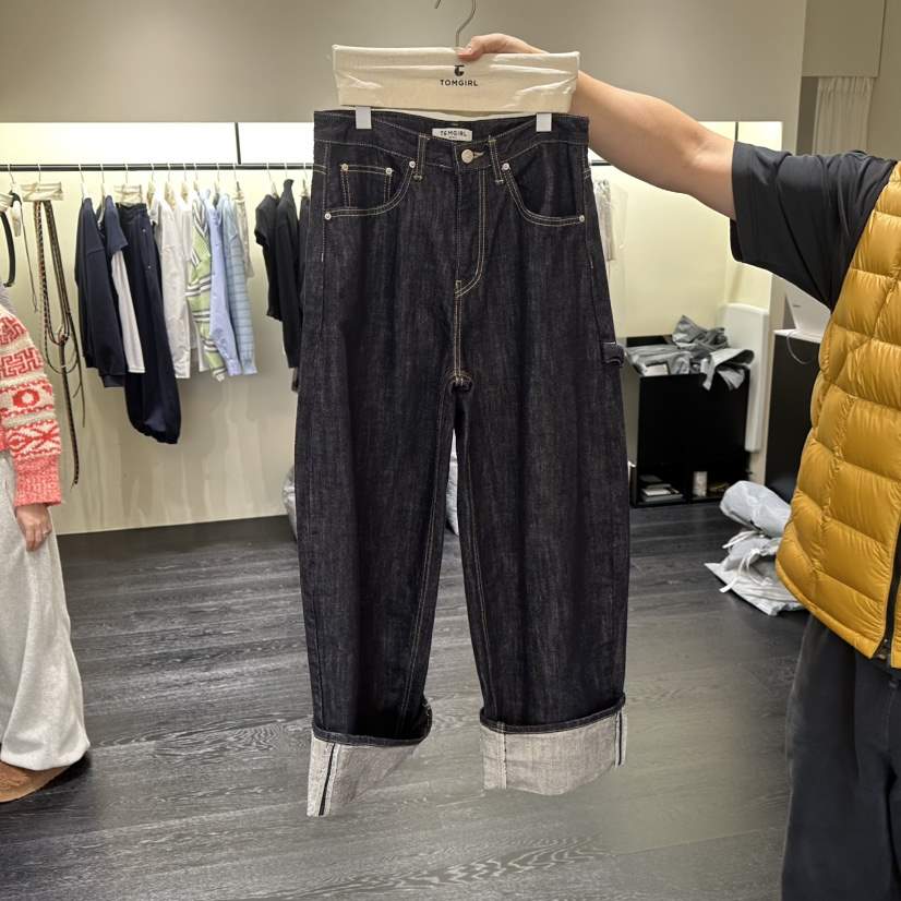 TOMGIRL韓國直郵女裝新品人氣真品推薦職業時尚牛仔褲不褪色TOMGIRL牛仔褲