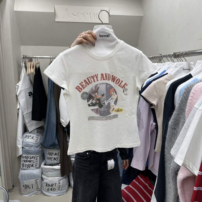 ASCEND東大門直郵女裝新品26春夏休閑推薦職業人氣真品T恤ASCENDT恤