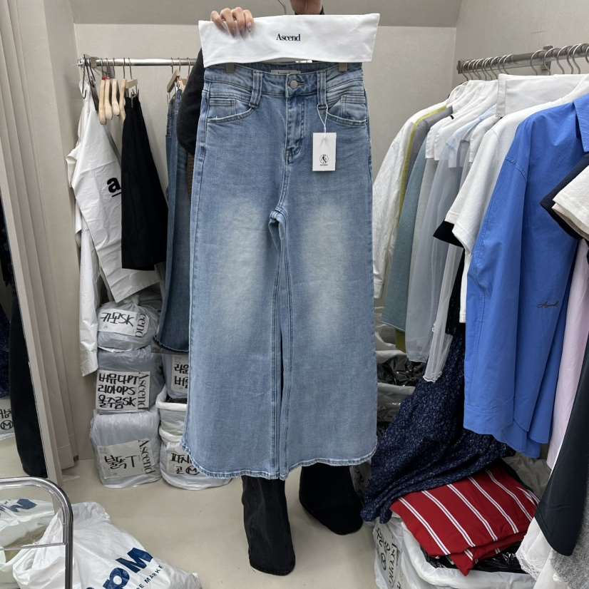 ASCEND韓國直郵女士新款推薦真品人氣時尚休閑牛仔褲喇叭ASCEND牛仔褲