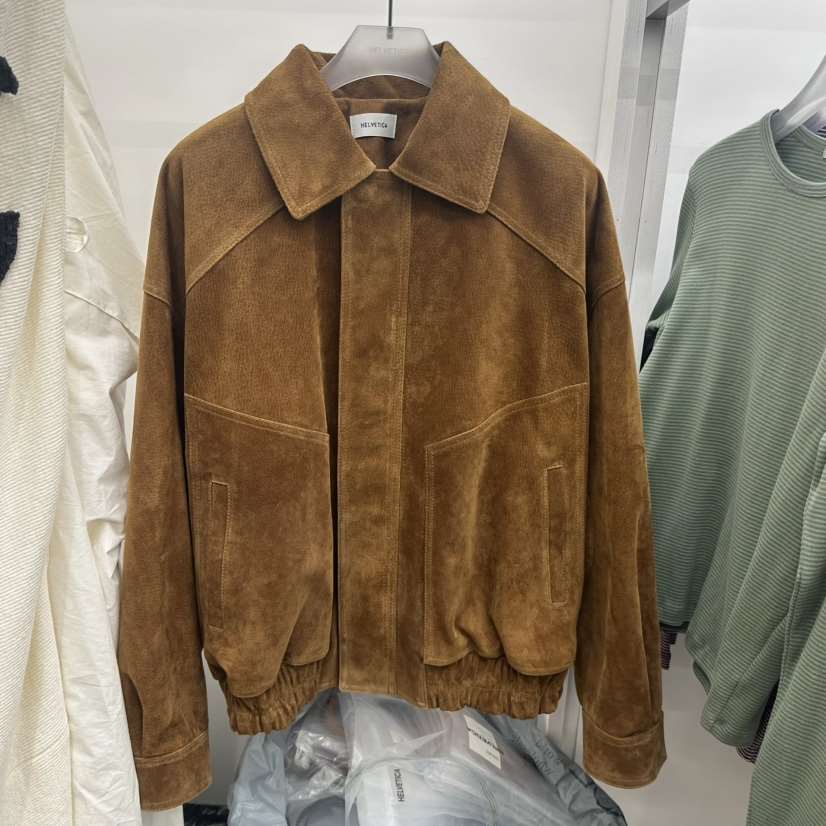 HELVETICA東大門直郵女裝新品時尚人氣休閑職業真品夾克麂皮HELVETICA夾克
