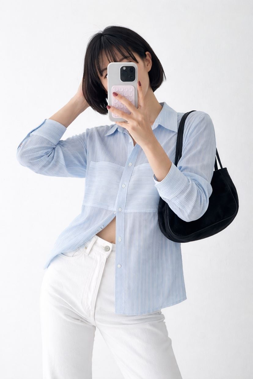 RED-J-레드.J-T東大門代購女裝新款休閑職業襯衫蕾絲衫RED-J襯衫/蕾絲衫