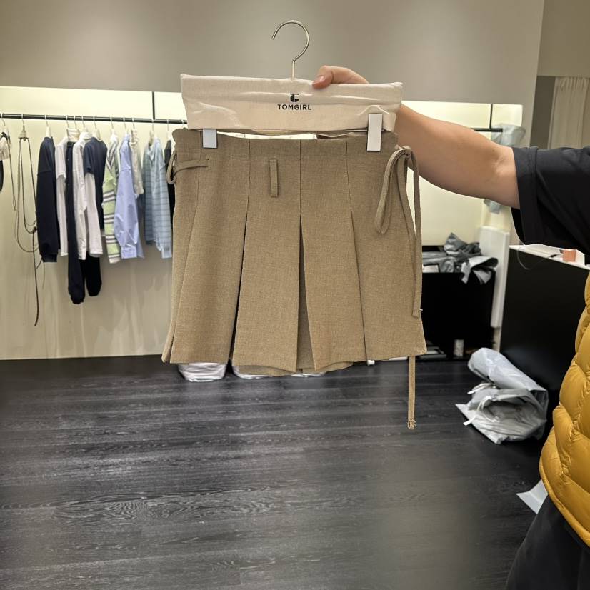 TOMGIRL東大門直郵女裝新款真品人氣26春夏推薦短裙含腰帶TOMGIRL短裙
