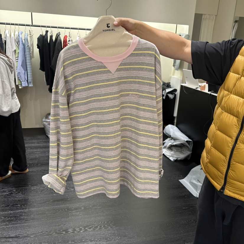 TOMGIRL韓國代購女士新款真品時尚推薦職業熱賣休閑長袖T恤TOMGIRL長袖T恤
