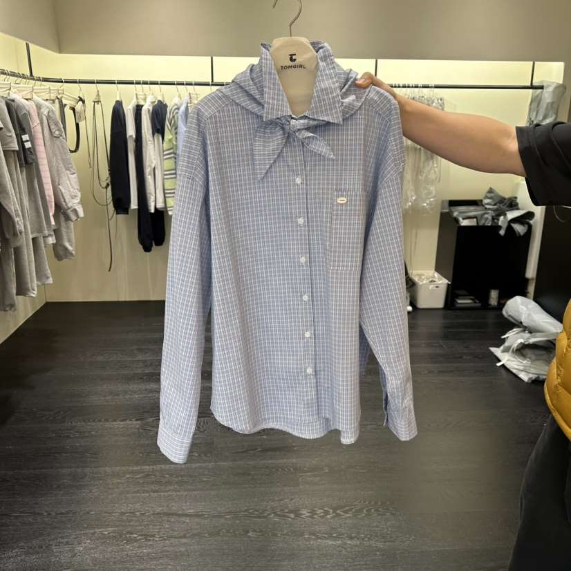 TOMGIRL韓國直郵女士新品推薦26春夏職業熱賣襯衫蕾絲衫圍巾TOMGIRL襯衫/蕾絲衫