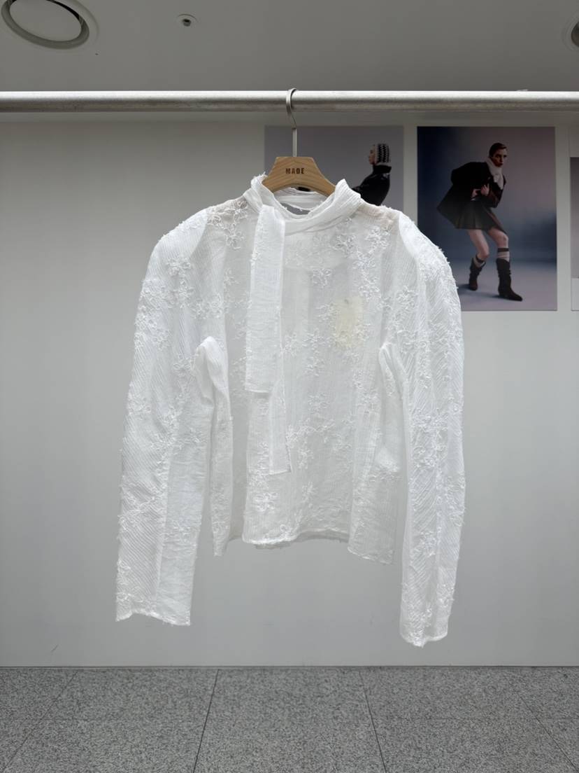 MADE-P韓國直郵女士新款時尚職業真品人氣26春夏襯衫蕾絲衫MADE-P襯衫/蕾絲衫