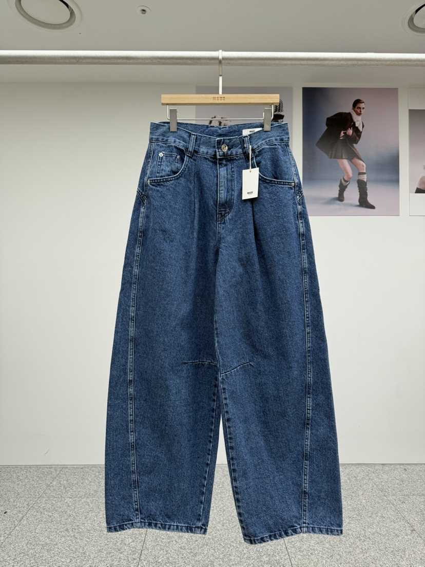MADE-P東大門代購女裝新品推薦休閑26春夏真品職業牛仔褲MADE-P牛仔褲