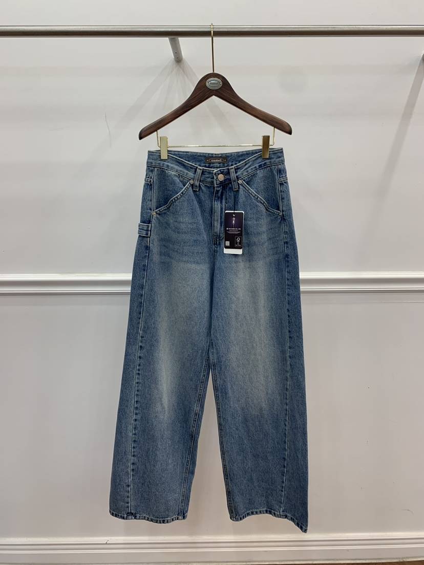 CAMEL-P東大門實拍女士新款時尚牛仔褲開衩Came_l 家牛仔褲