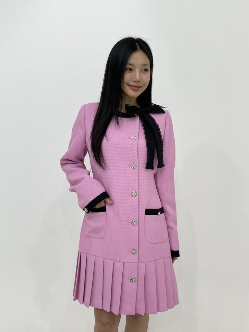 NAPKIN東大門代購女裝新款熱賣推薦26春夏真品連衣裙褶裥NAPKIN連衣裙