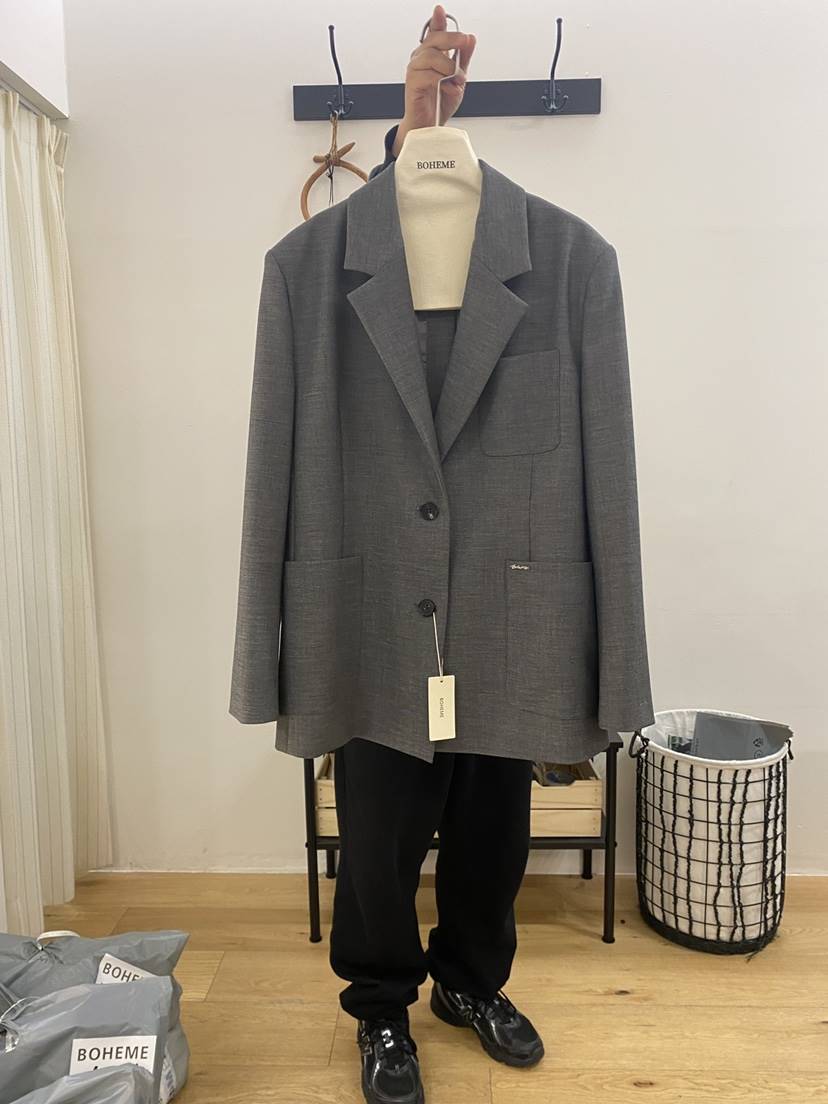 BOHEME韓國代購女裝新品休閑推薦時尚26春夏真品人氣夾克BOHEME夾克