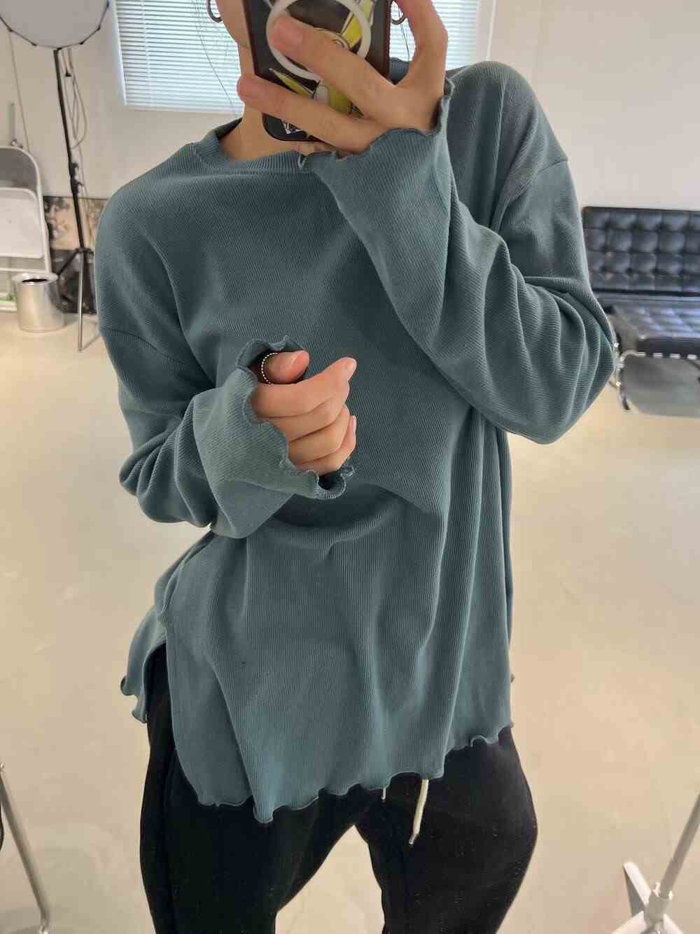 BRICK韓國代購女裝新品熱賣推薦休閑真品職業時尚長袖T恤BRICK長袖T恤