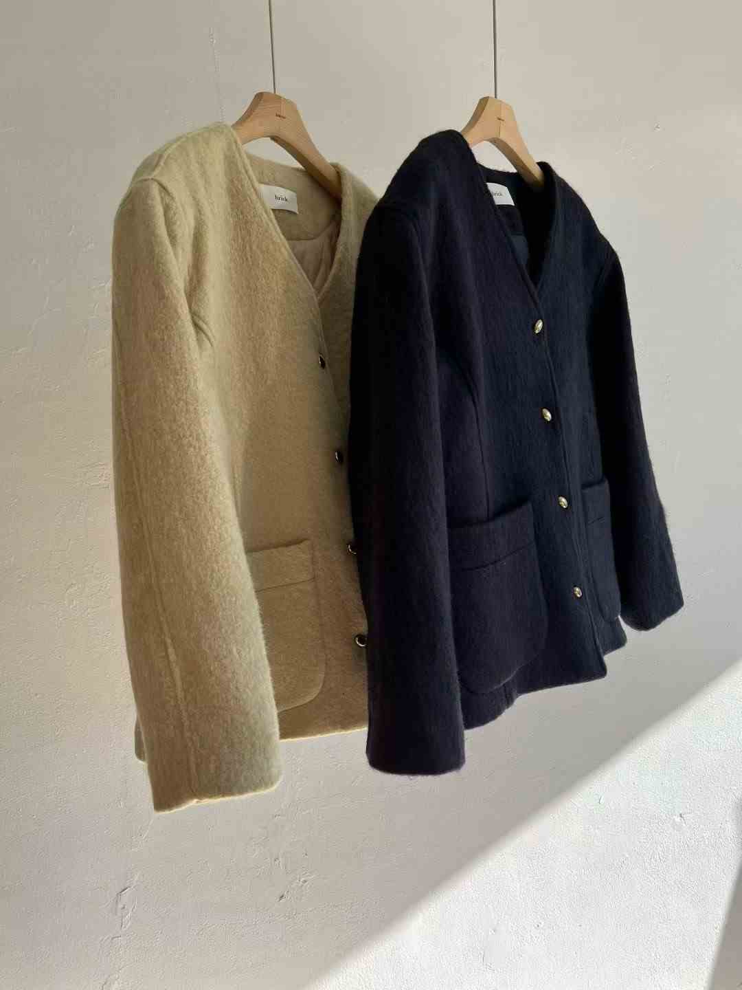 BRICK東大門代購女士新品26春夏休閑職業熱賣時尚短款大衣BRICK短款大衣