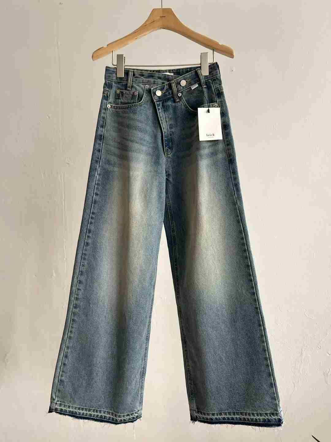 BRICK韓國代購女士新款真品職業休閑熱賣推薦時尚人氣牛仔褲BRICK牛仔褲