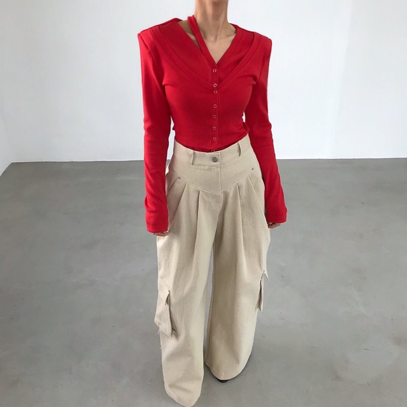 2TWO MOON東大門實拍女裝新款熱賣推薦職業長袖T恤雙層開衫2TWO MOON長袖T恤