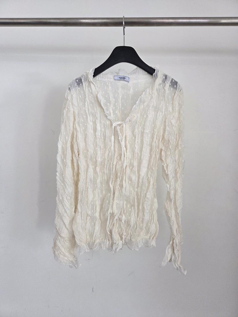 VERANDA東大門代購女士新品真品熱賣襯衫蕾絲衫荷葉邊雪紡VERANDA襯衫/蕾絲衫