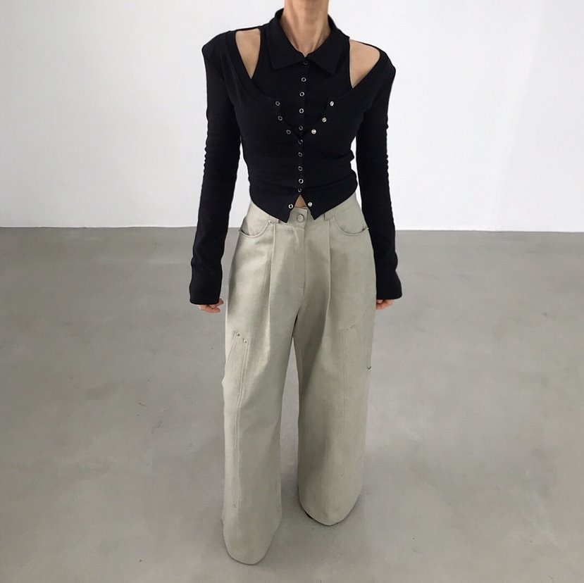 2TWO MOON韓國代購女裝新款真品人氣職業26春夏休閑長袖T恤2TWO MOON長袖T恤