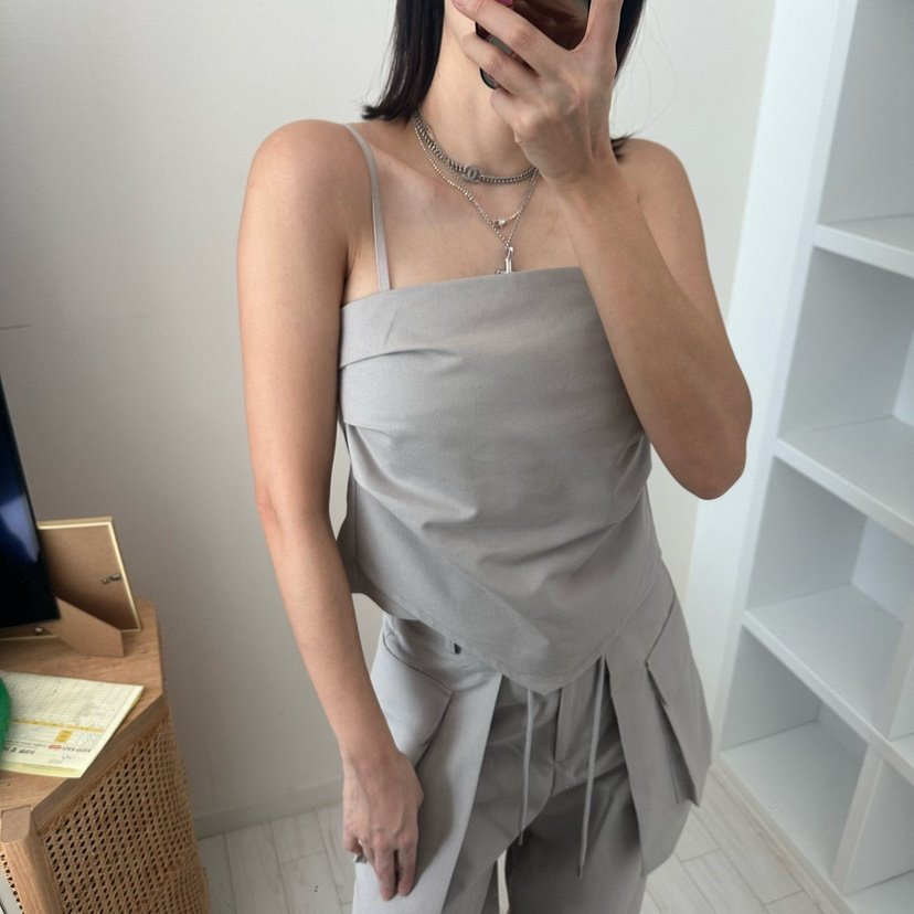 SOUIT韓國直郵女士新品時尚休閑熱賣職業真品26春夏吊帶背心SOUIT by mabel-L吊帶/背心