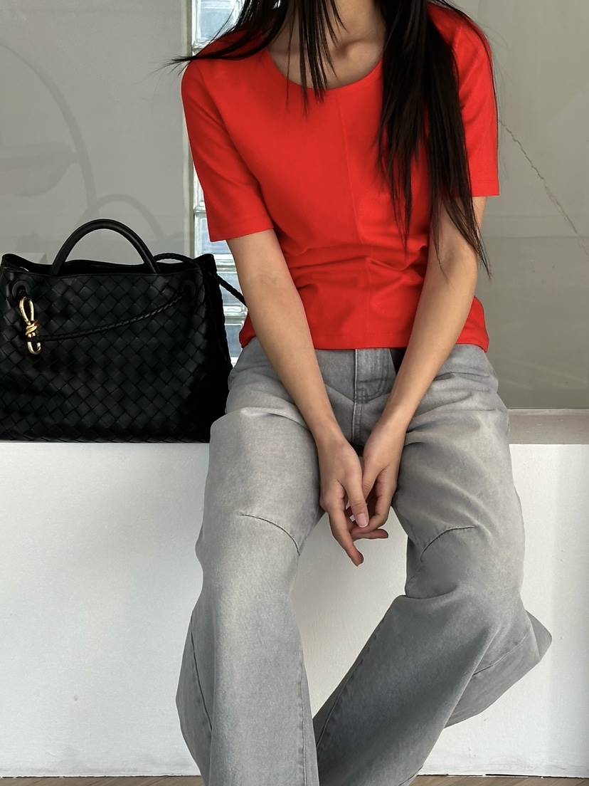 LE VASE韓國代購女裝新品熱賣真品休閑人氣時尚推薦職業T恤LE VASET恤