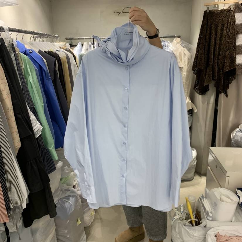 LOGROAD東大門實拍女裝新款真品推薦26春夏時尚襯衫蕾絲衫LOG ROAD襯衫/蕾絲衫