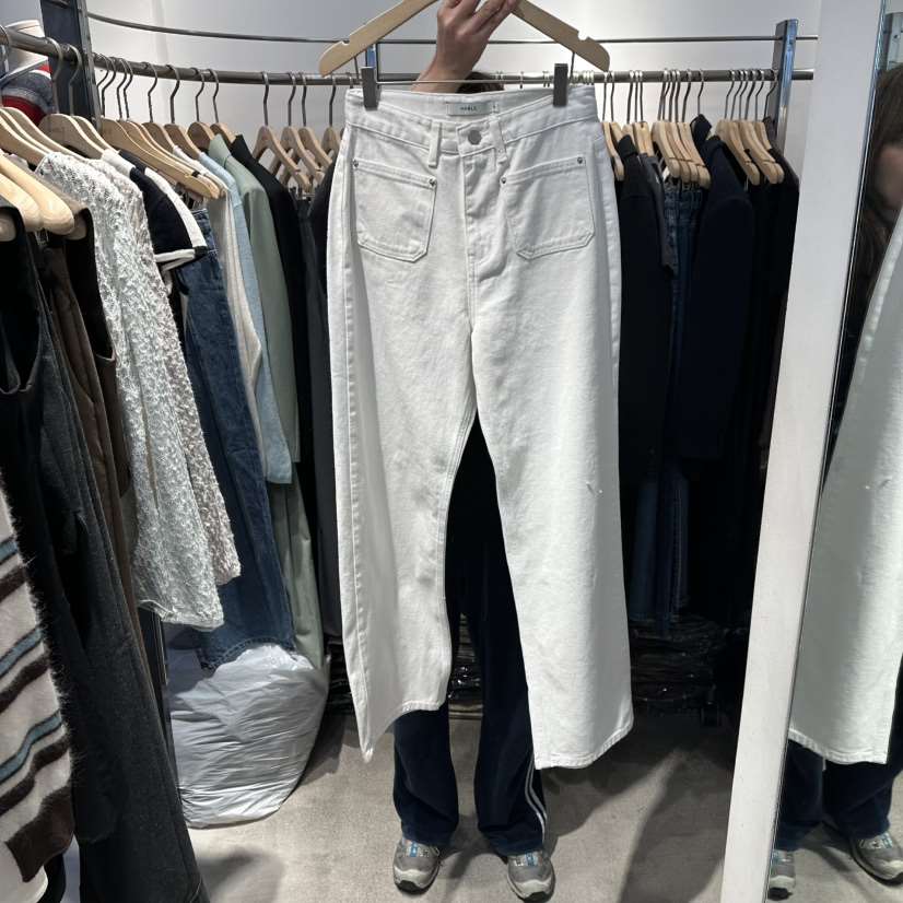 HABLE韓國直郵女裝新品熱賣人氣時尚職業休閑推薦牛仔褲口袋HABLE牛仔褲