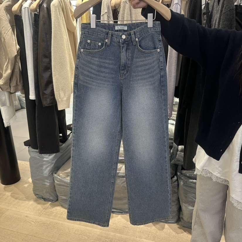 SORBET/FLAT WHITE韓國直郵女裝新品推薦人氣26春夏牛仔褲SORBET/FLAT WHITE牛仔褲