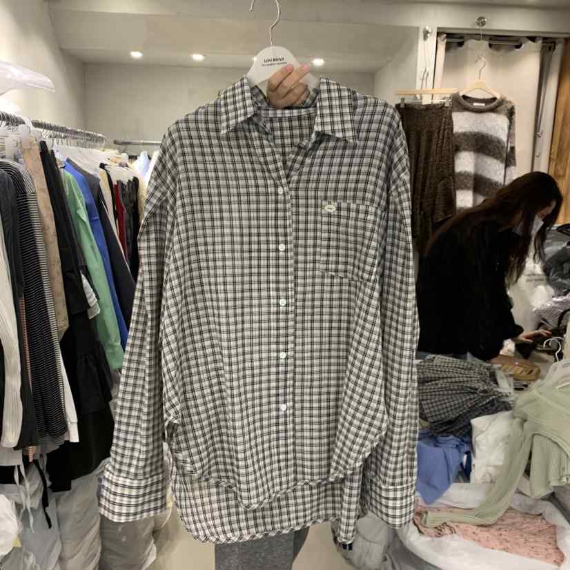 LOGROAD東大門直郵女裝新品26春夏休閑職業時尚襯衫蕾絲衫LOG ROAD襯衫/蕾絲衫