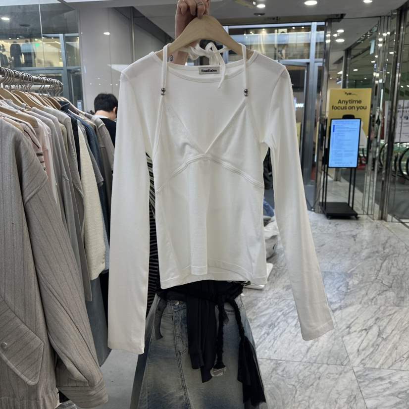 FOUNDATION東大門實拍女士新款休閑熱賣時尚人氣推薦長袖T恤FOUNDATION長袖T恤