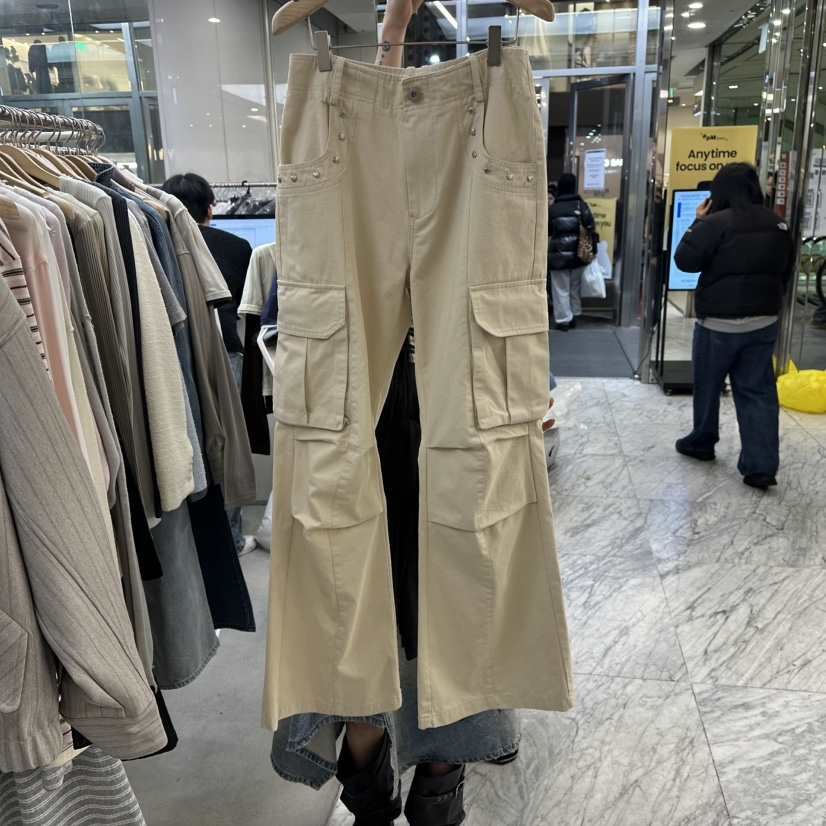 FOUNDATION東大門實拍女裝新款職業人氣熱賣真品休閑褲口袋FOUNDATION休閑褲
