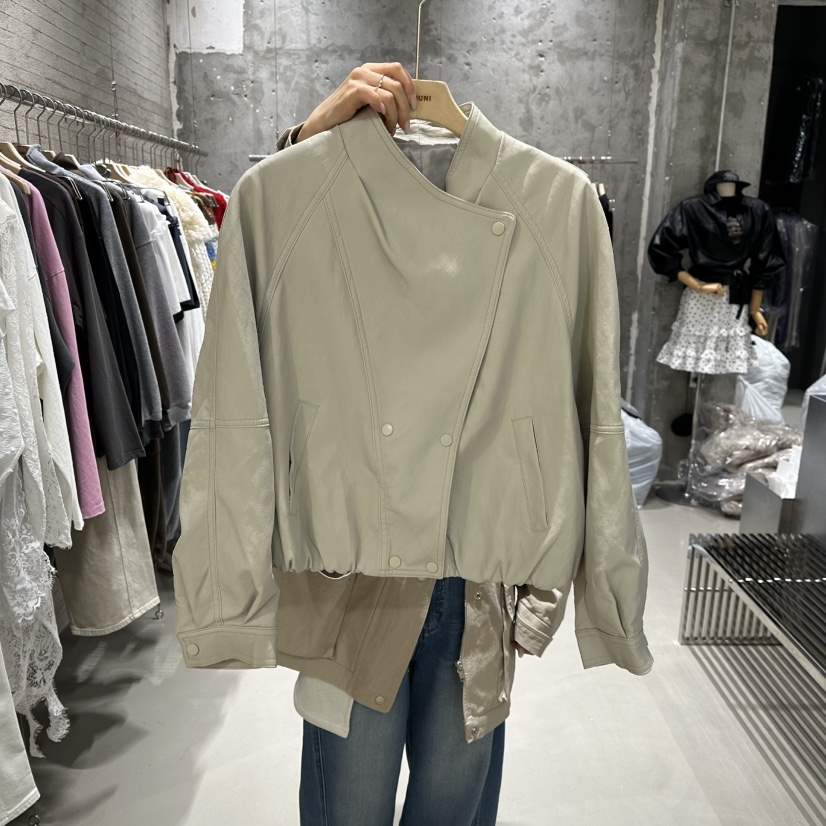 JUNI東大門直郵女裝新款人氣職業真品休閑時尚26春夏夾克皮革my juni夾克